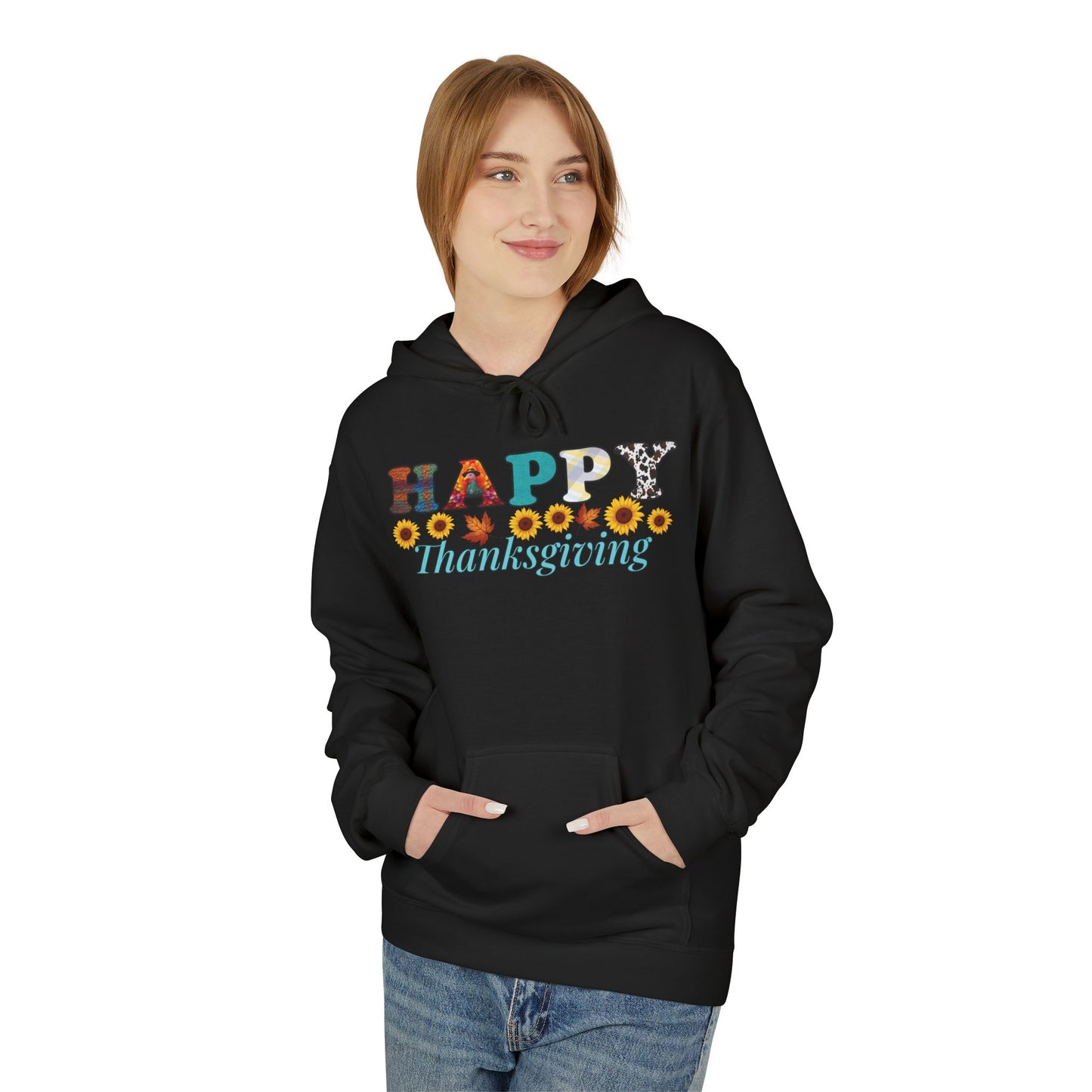 Thanksgiving Hoodie, Happy Thanksgiving Fleece, Cozy Fall Sweatshirt, Autumn Apparel, Thanksgiving Gift Idea