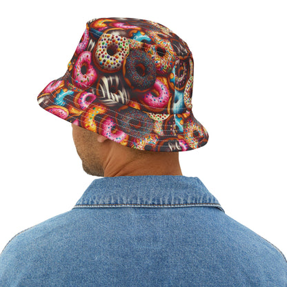 Colorful Donut Bucket Hat - Fun & Playful Summer Accessory