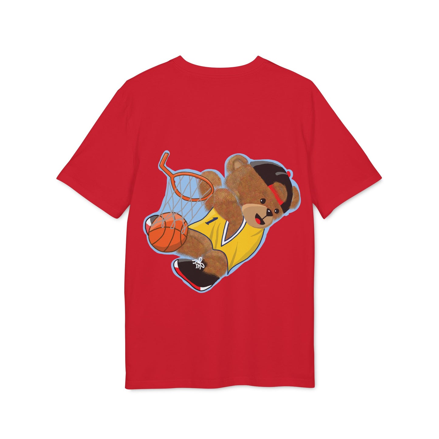 Unisex Basketball Bear Graphic T-shirt, Fun Sports Tee, Perfect for Kids & Teens, Gift for Sports Lovers, Cute Casual Wear