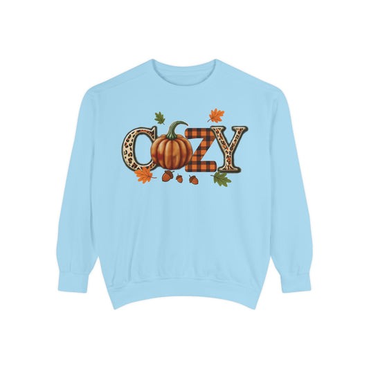 Cozy Pumpkin Sweatshirt, Fall Fashion, Unisex Sweatshirt, Autumn Apparel, Gift for Her, Thanksgiving Sweatshirt