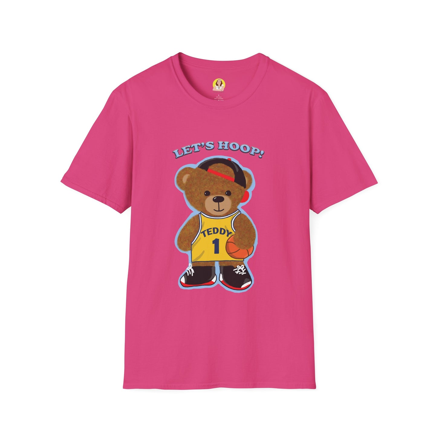 Basketball Teddy Bear T-Shirt, Cute Unisex Tee, Sporty Gift Idea, Fun Playful Apparel, Birthday, Holiday, Casual Wear