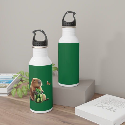 Water Bottle - Capybara Cucumber Design