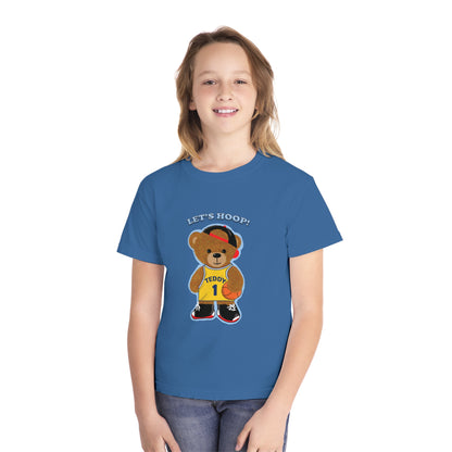 Youth Tee - Basketball Teddy Bear Design