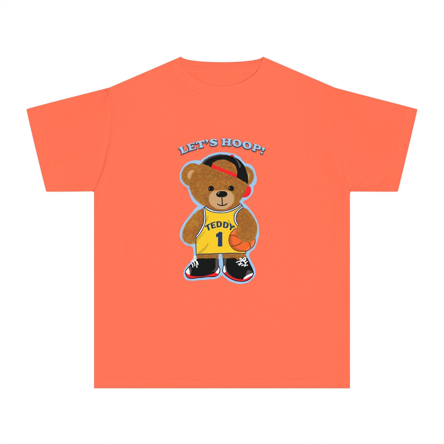Youth Tee - Basketball Teddy Bear Design