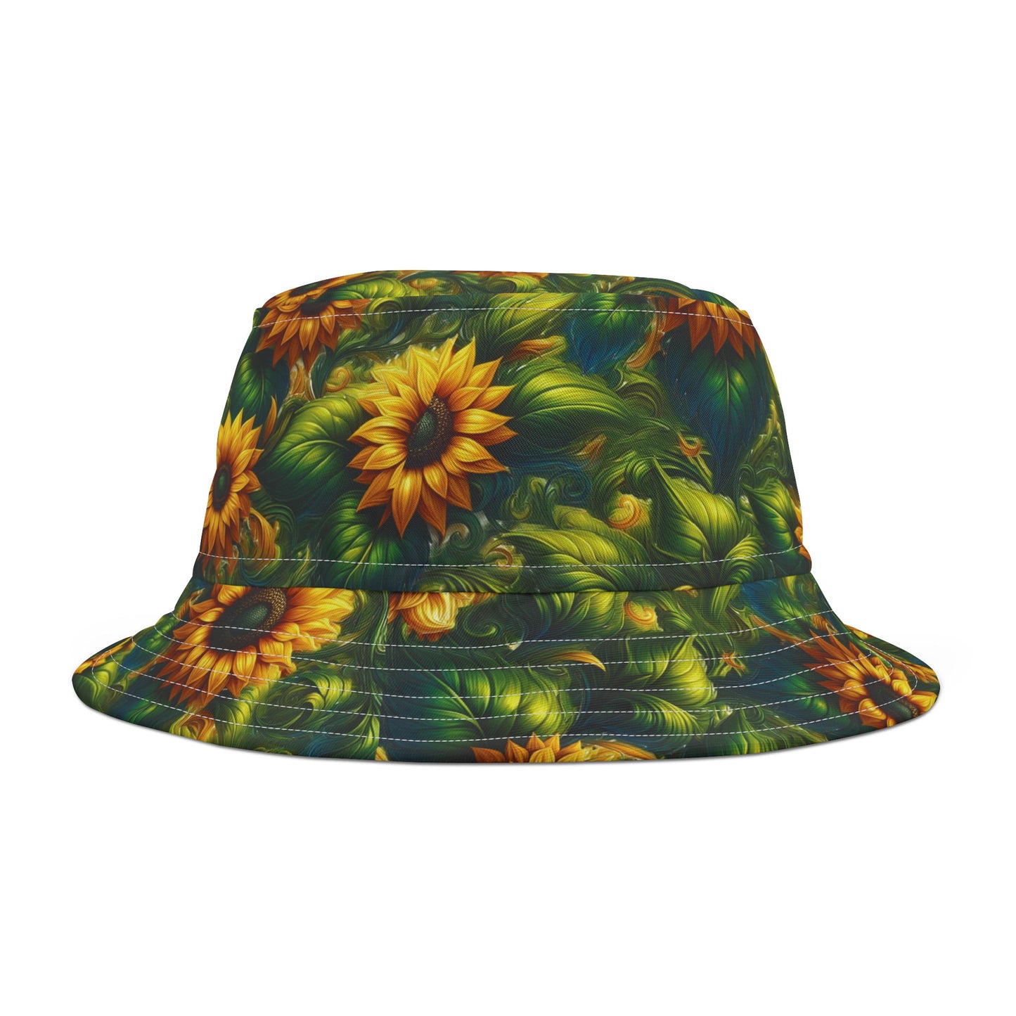 Sunflower Bucket Hat, Floral Summer Hat, Beach Vacation Accessory, Garden Party Hat, Outdoor Festival Wear