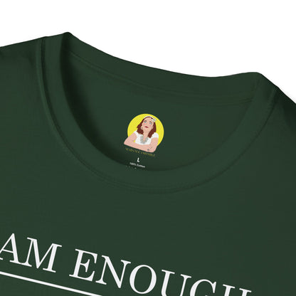 Inspirational Floral T-Shirt - I Am Enough, Self-Care Apparel, Positive Vibes Tee, Gift for Friends, Motivational Wear