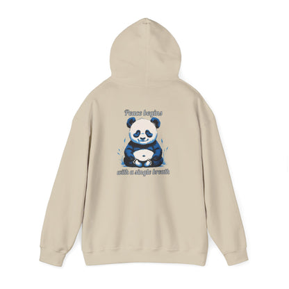 Calming Panda Hooded Sweatshirt - Unisex Cozy Hoodie for Relaxation, Gift for Animal Lovers, Unique Sweatshirt for Mindfulness, Casual Wear