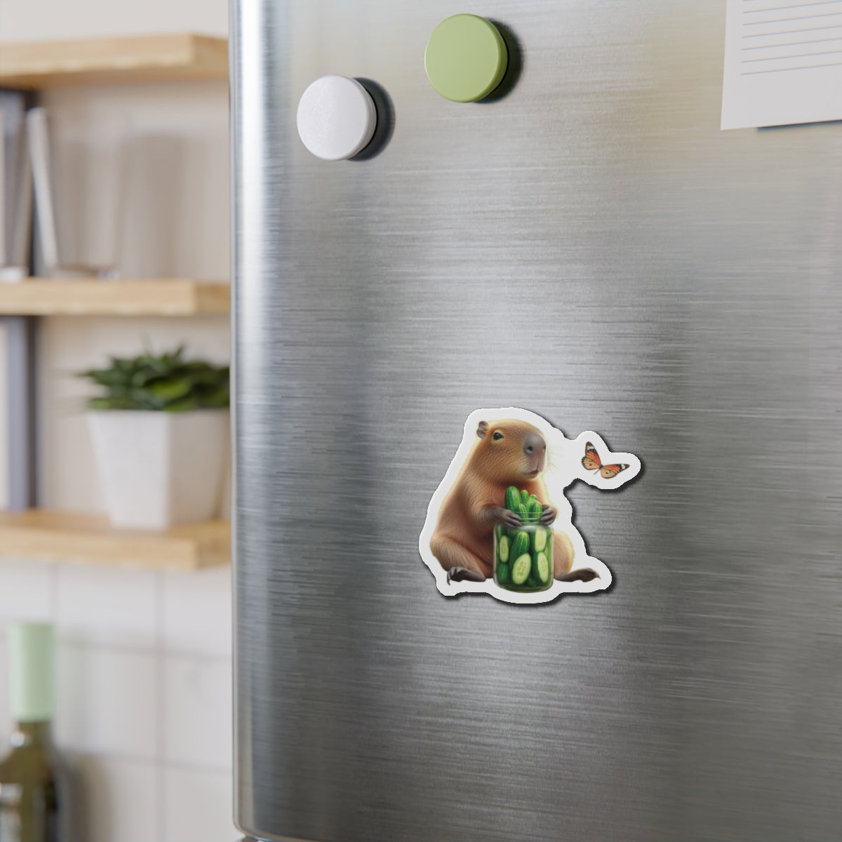 Cute Capybara Die-Cut Magnets - Adorable Refrigerator Decor, Animal Lover Gift, Fun Kitchen Magnet, Whimsical Home Decor, Cucumber [...]