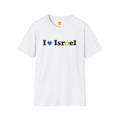 I Love Israel Unisex Softstyle T-Shirt - Celebrate Your Heritage, Casual Wear, Gifts for Friends, Travel Souvenirs, Holiday Apparel