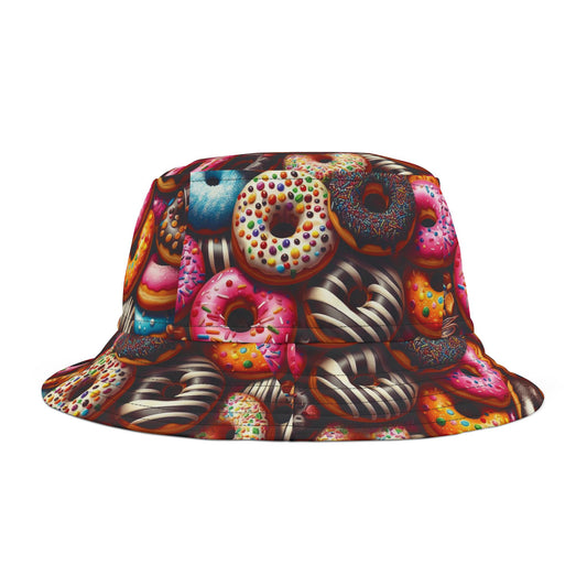 Colorful Donut Bucket Hat - Fun & Playful Summer Accessory
