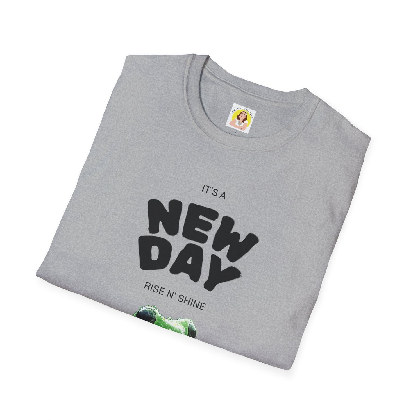 Unisex Frog Graphic T-Shirt - 'It's a New Day, Rise N' Shine'