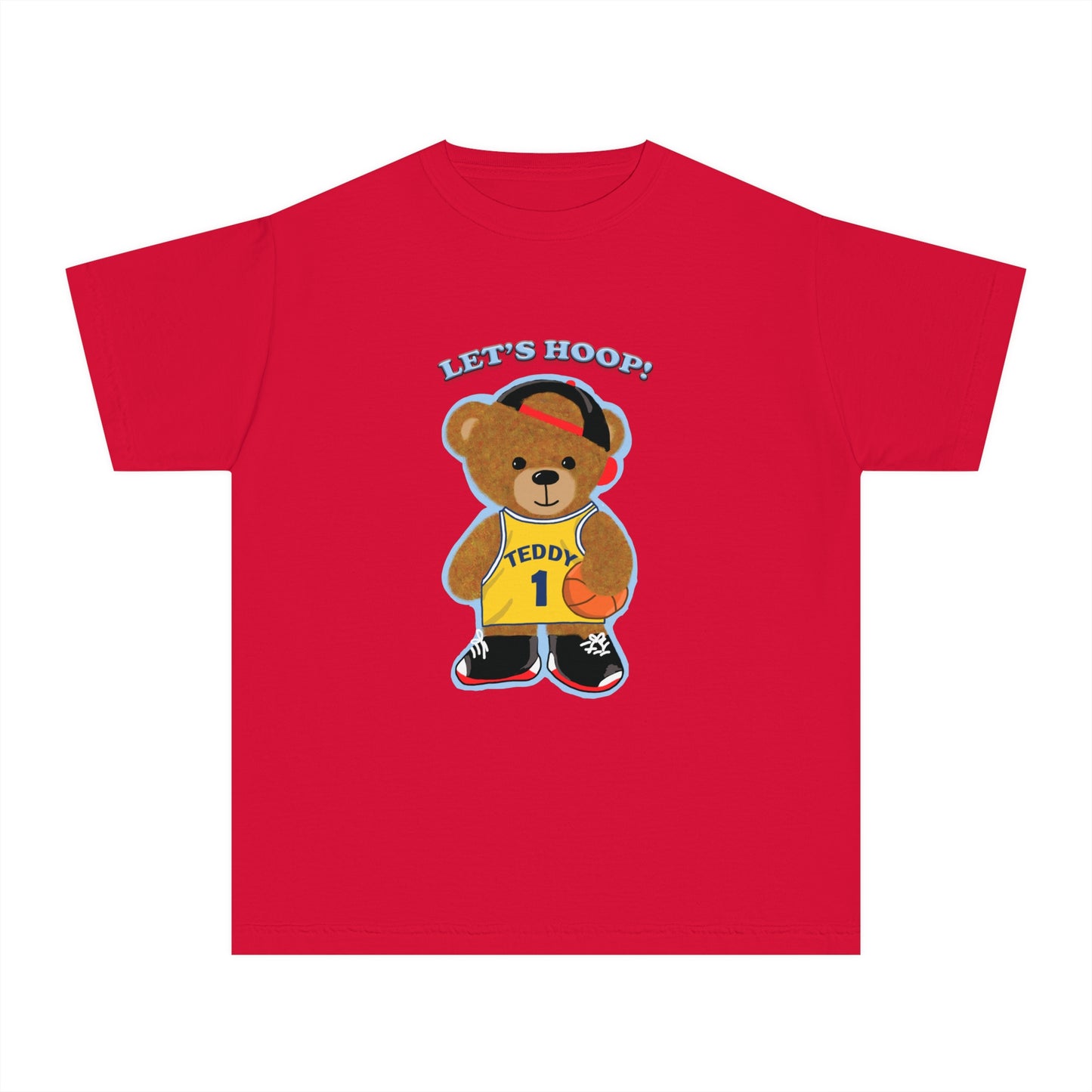 Youth Tee - Basketball Teddy Bear Design