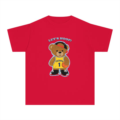 Youth Tee - Basketball Teddy Bear Design