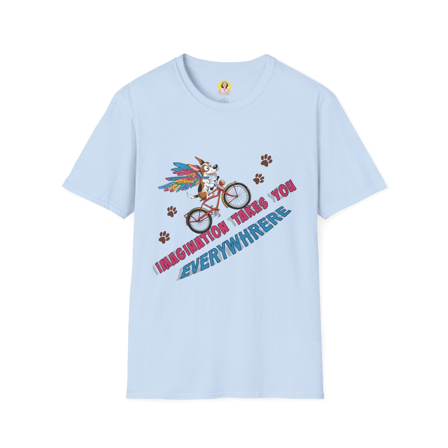 Imagination Adventure T-Shirt | Unique Graphic Tee | Gift for Dreamers, Creative Minds, Art Lovers, Bike Enthusiasts