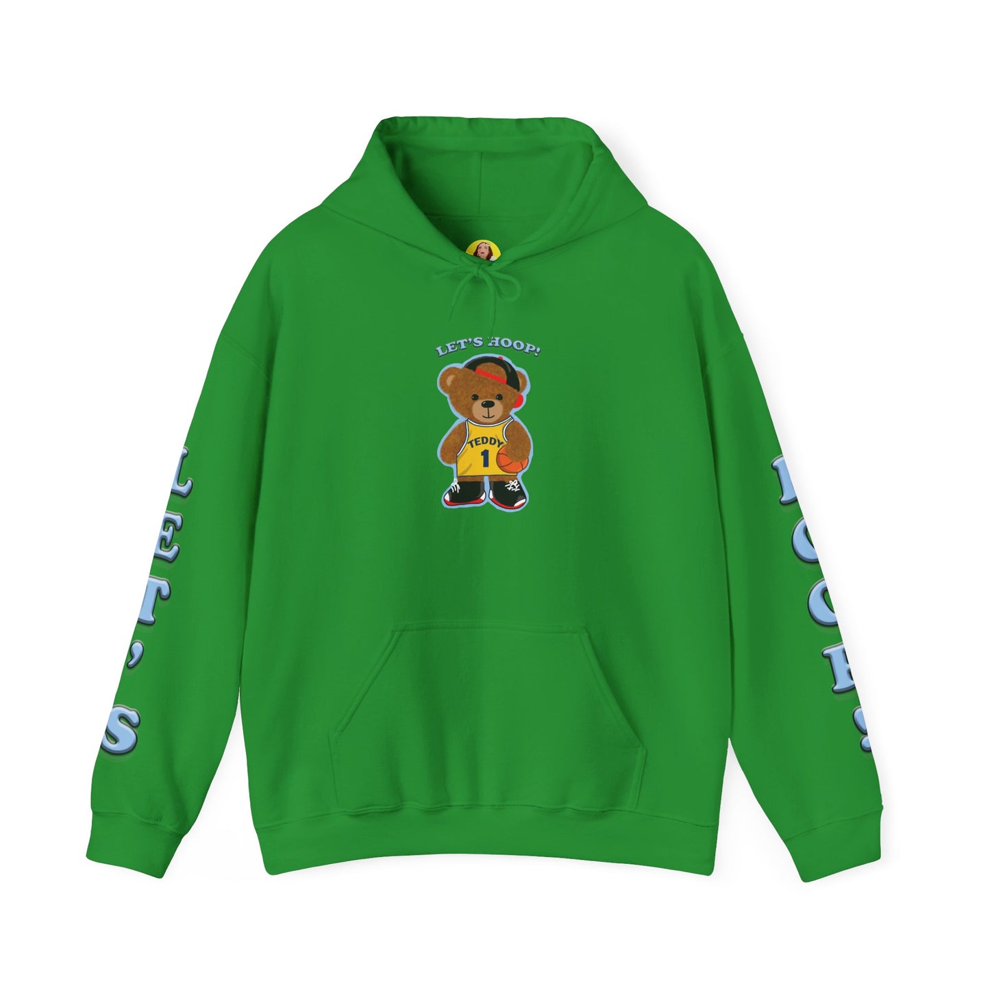 Fun Bear Basketball Hoodie, Cute Animal Apparel, Cozy Sweatshirt Gift, Sportswear for Kids & Adults, Streetwear Style