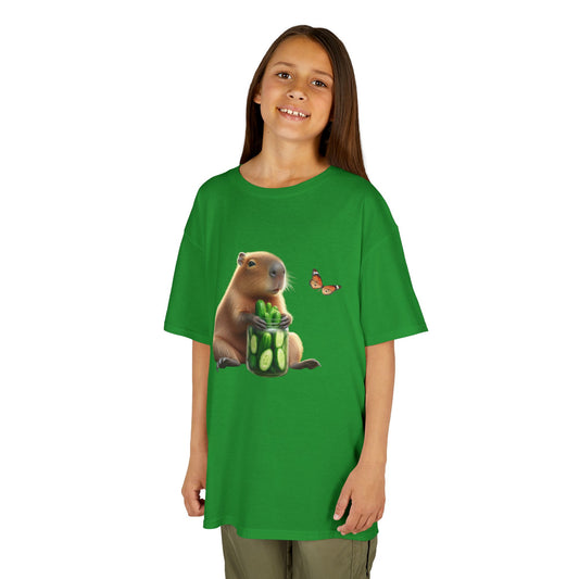 Kids Tee - Capibara and Cucumber Jar Design