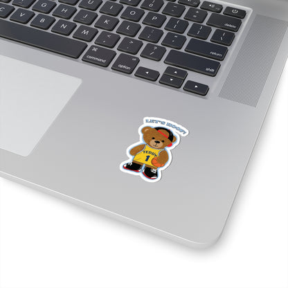 Playful Teddy Bear Kiss-Cut Stickers | Fun Laptop Decals, Cute Gifts for Kids, Basketball Decor, Nursery Wall Art, Sports Party Favors