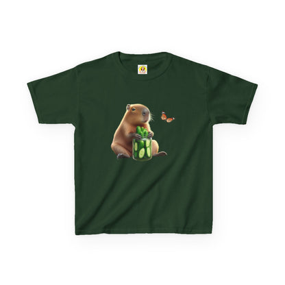 Kids Tee - Capibara and Cucumber Jar Design