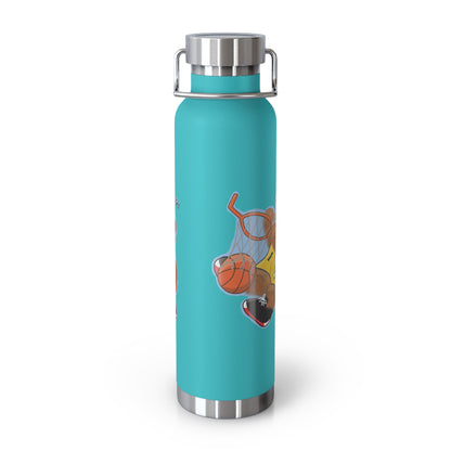 Sporty Insulated Water Bottle - Motivational Hydration for Athletes, Travel, Gym, Basketball Lovers, Personalized Gift