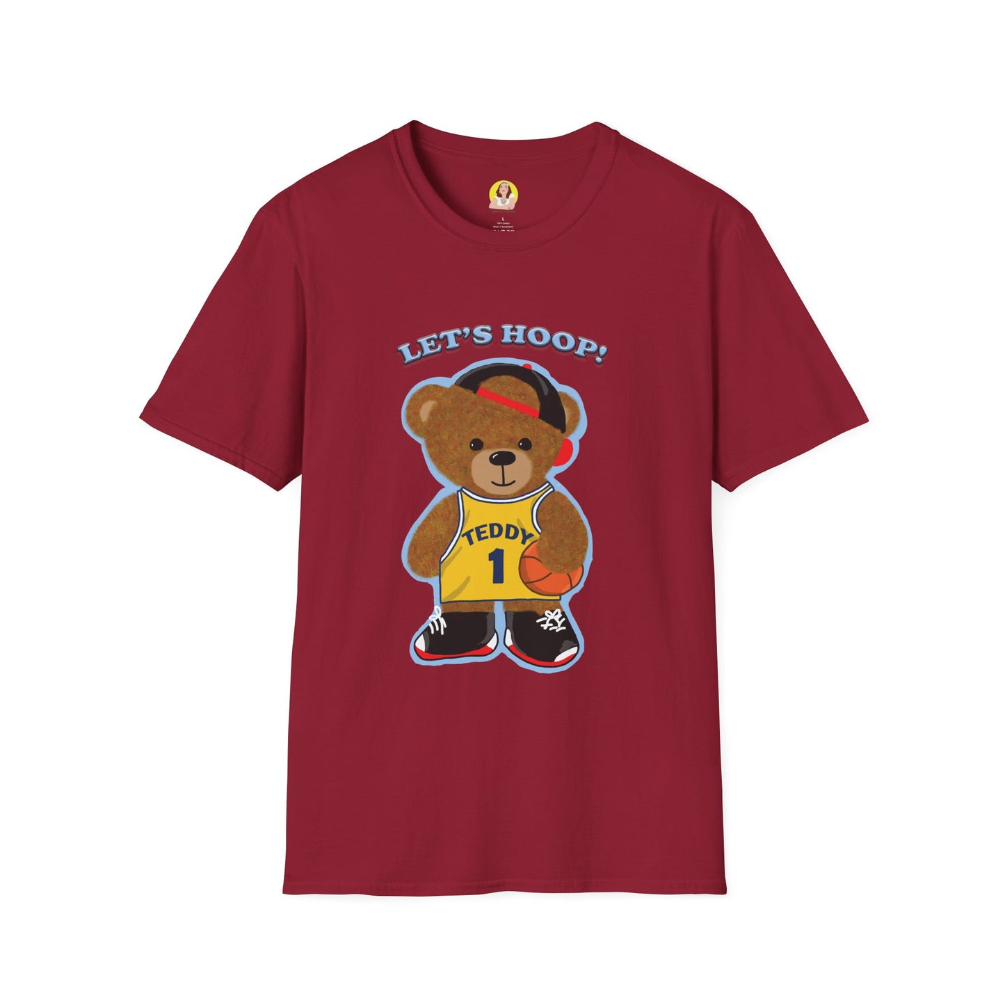 Basketball Teddy Bear T-Shirt, Cute Unisex Tee, Sporty Gift Idea, Fun Playful Apparel, Birthday, Holiday, Casual Wear