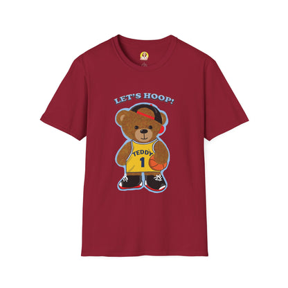 Basketball Teddy Bear T-Shirt, Cute Unisex Tee, Sporty Gift Idea, Fun Playful Apparel, Birthday, Holiday, Casual Wear