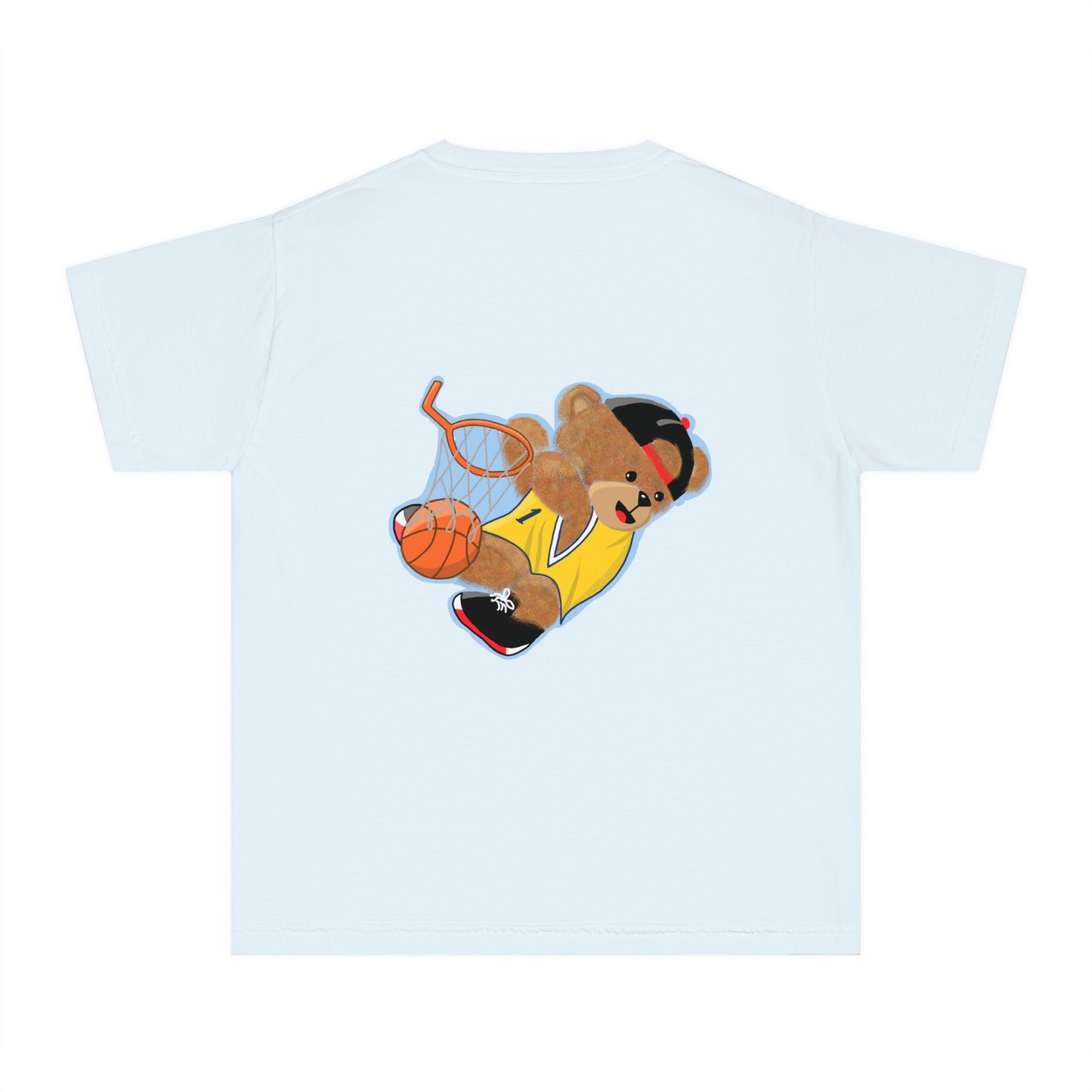 Youth Tee - Basketball Teddy Bear Design