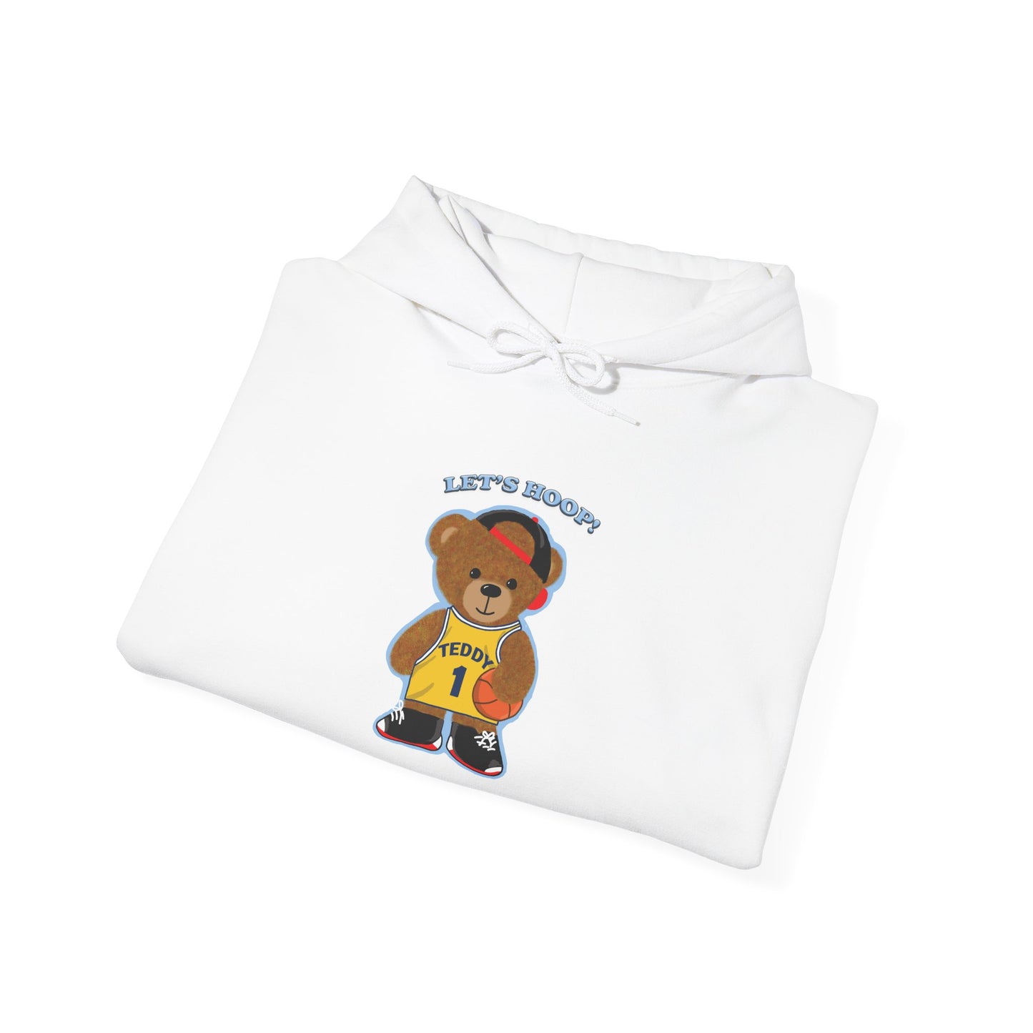 Fun Bear Basketball Hoodie, Cute Animal Apparel, Cozy Sweatshirt Gift, Sportswear for Kids & Adults, Streetwear Style