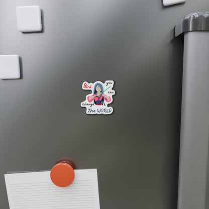 Empowering Girl Power Die-Cut Magnets | Inspirational Decor, Gift for Students, Motivational Sticker, Cute Office Decor