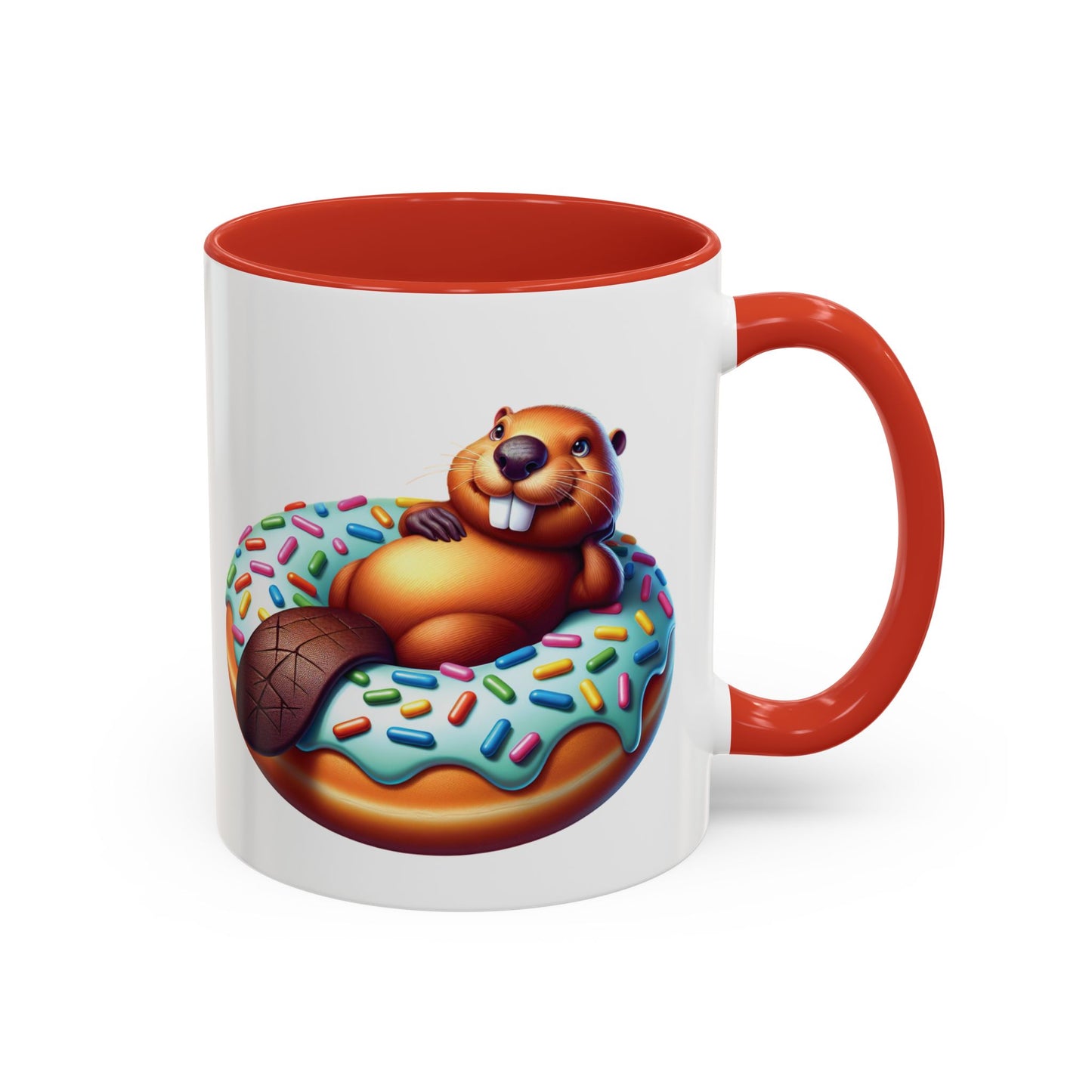 Cute Beaver Donut Coffee Mug - Fun Gift for Animal Lovers