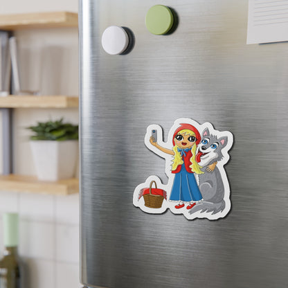 Magnet - Little Red Riding-Hood and Wolf Selfie Die-Cut Magnet