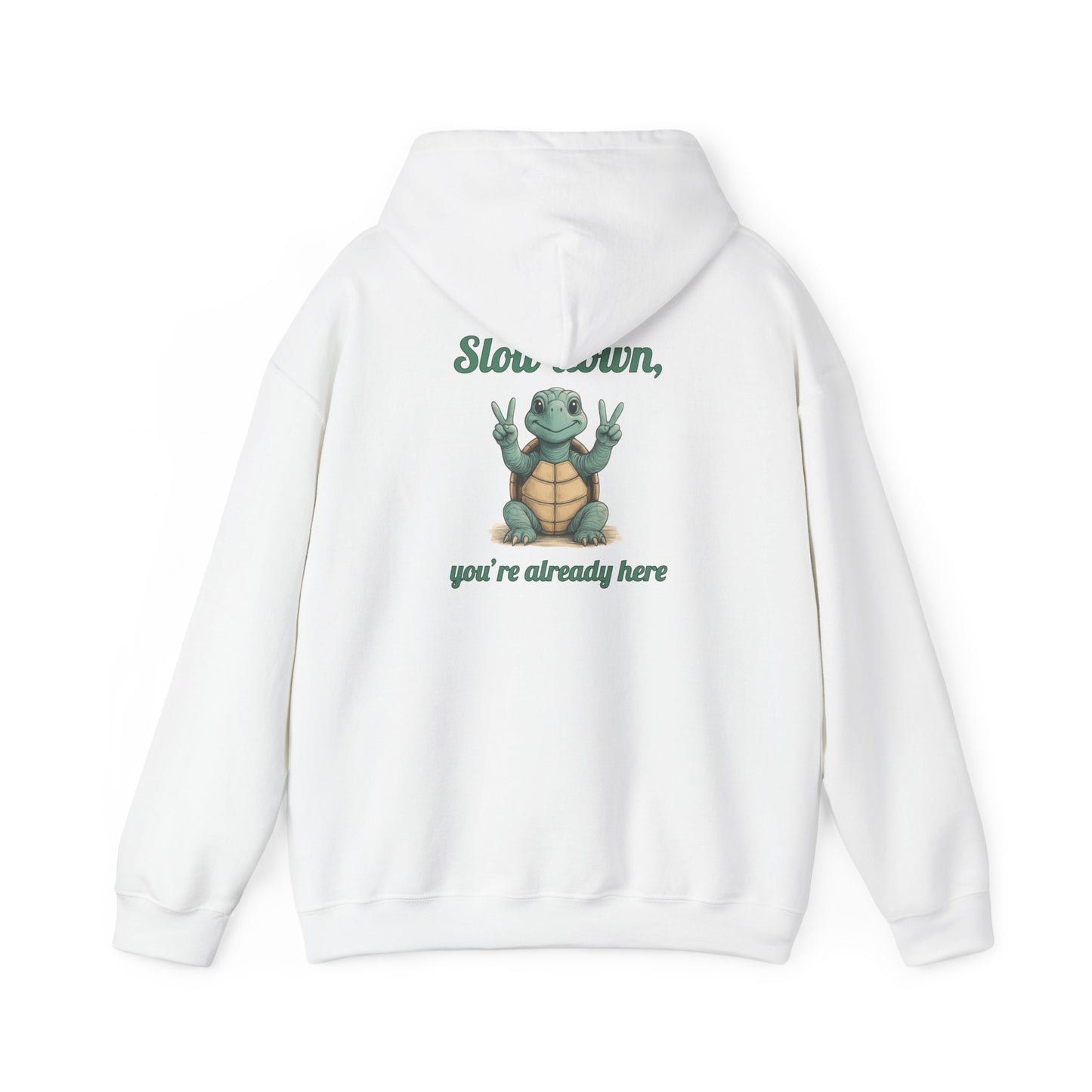 Slow Down Hoodie - Unisex Heavy Blend Sweatshirt, Chill Vibes, Gift for Friends, Cozy Style, Funny Quote Apparel