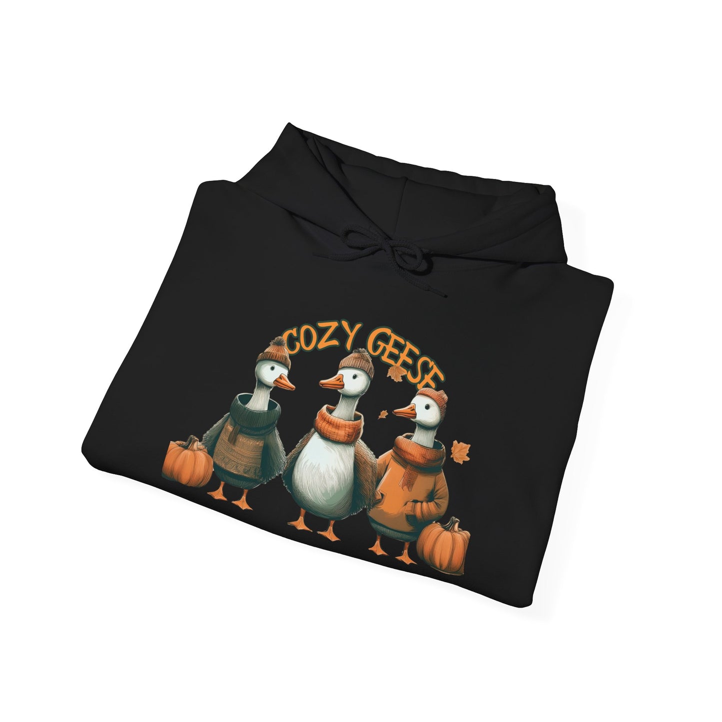 Cozy Geese Hoodie - Unisex Heavy Blend Sweatshirt for Fall, Halloween, Thanksgiving, Comfy Wear, Gift for Goose Lovers