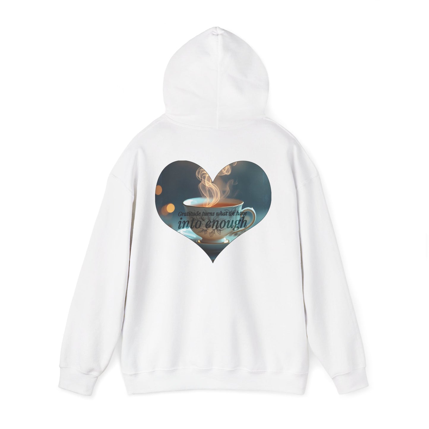 Cozy Inspirational Hoodie: Gratitude Blooms Into Enough, Unisex Sweatshirt, Motivational Gift, Relaxed Style, Perfect for Every Season