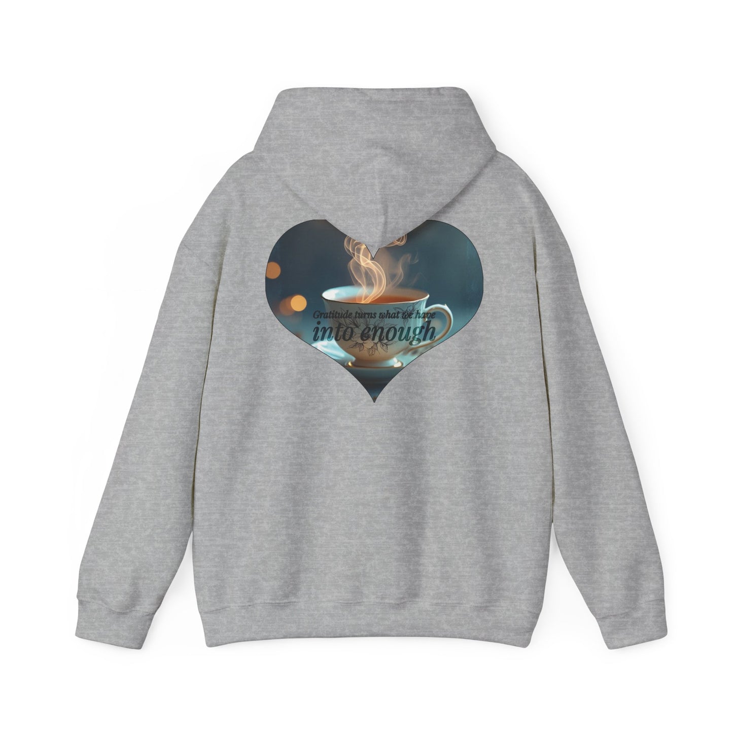 Cozy Inspirational Hoodie: Gratitude Blooms Into Enough, Unisex Sweatshirt, Motivational Gift, Relaxed Style, Perfect for Every Season