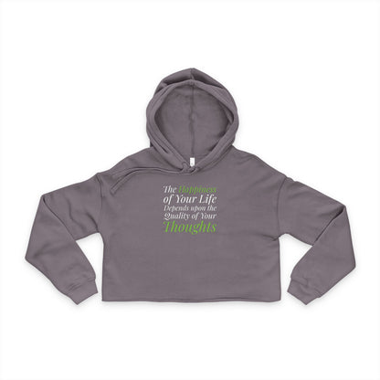 Inspirational Women's Cropped Hoodie, Motivational Gift, Casual Wear, Fitness Apparel, Thoughtful Quote