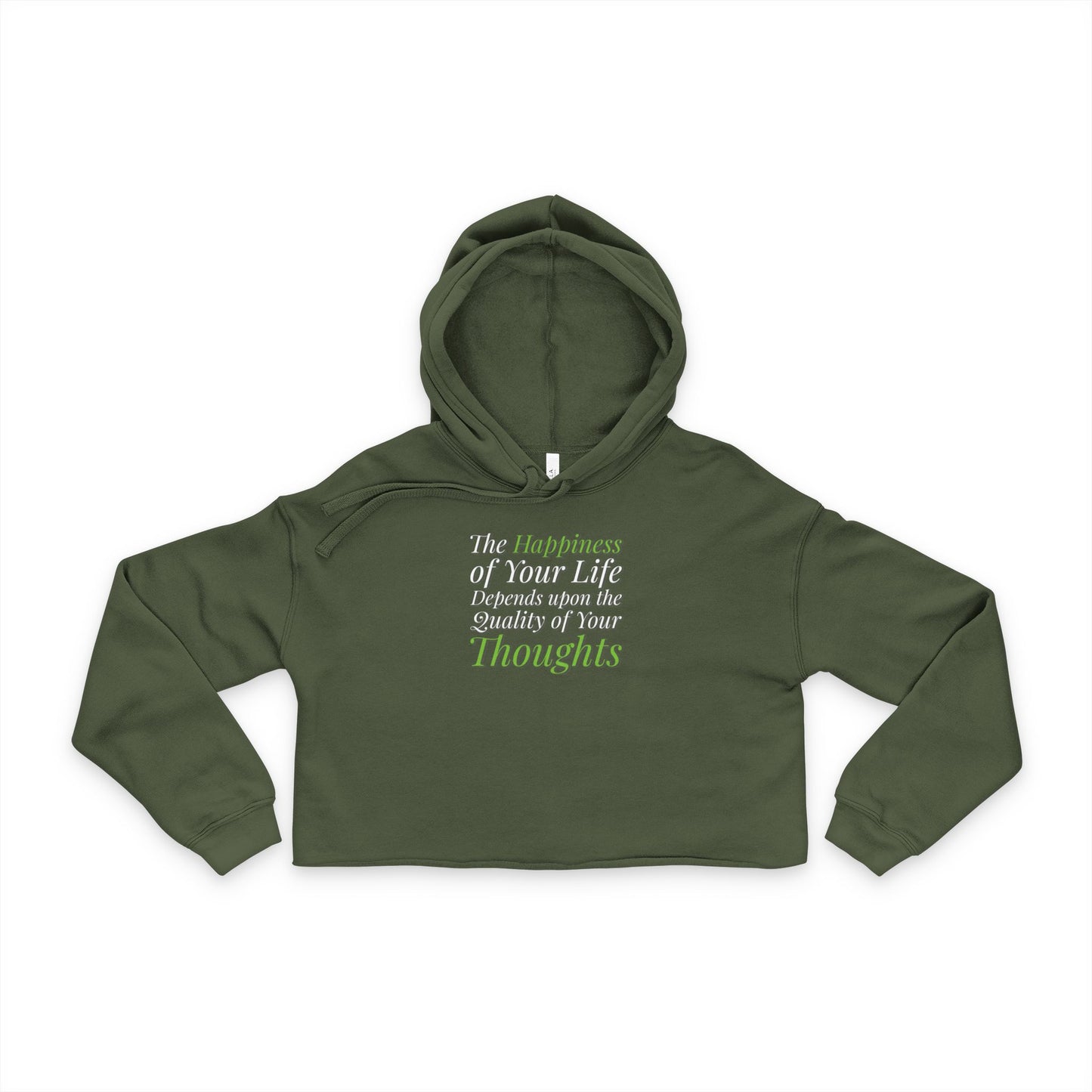 Inspirational Women's Cropped Hoodie, Motivational Gift, Casual Wear, Fitness Apparel, Thoughtful Quote