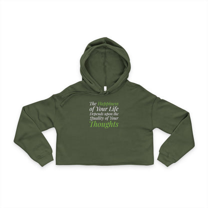 Inspirational Women's Cropped Hoodie, Motivational Gift, Casual Wear, Fitness Apparel, Thoughtful Quote