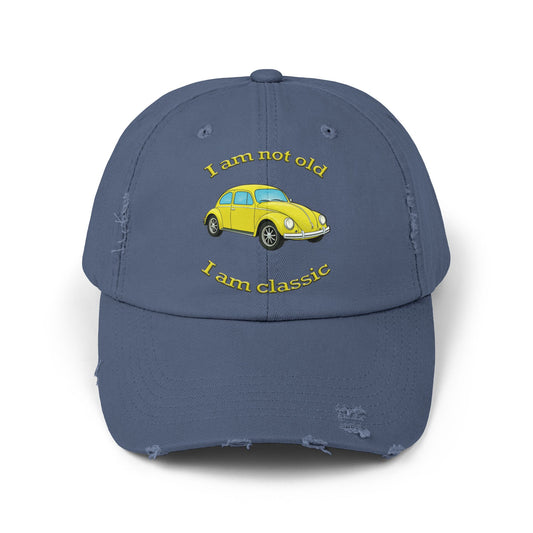 Vintage Car Themed Distressed Cap, Classic Car Lover Gift, Unisex Accessory, Birthday Gift, Casual Style Hat, Funny Quote Cap