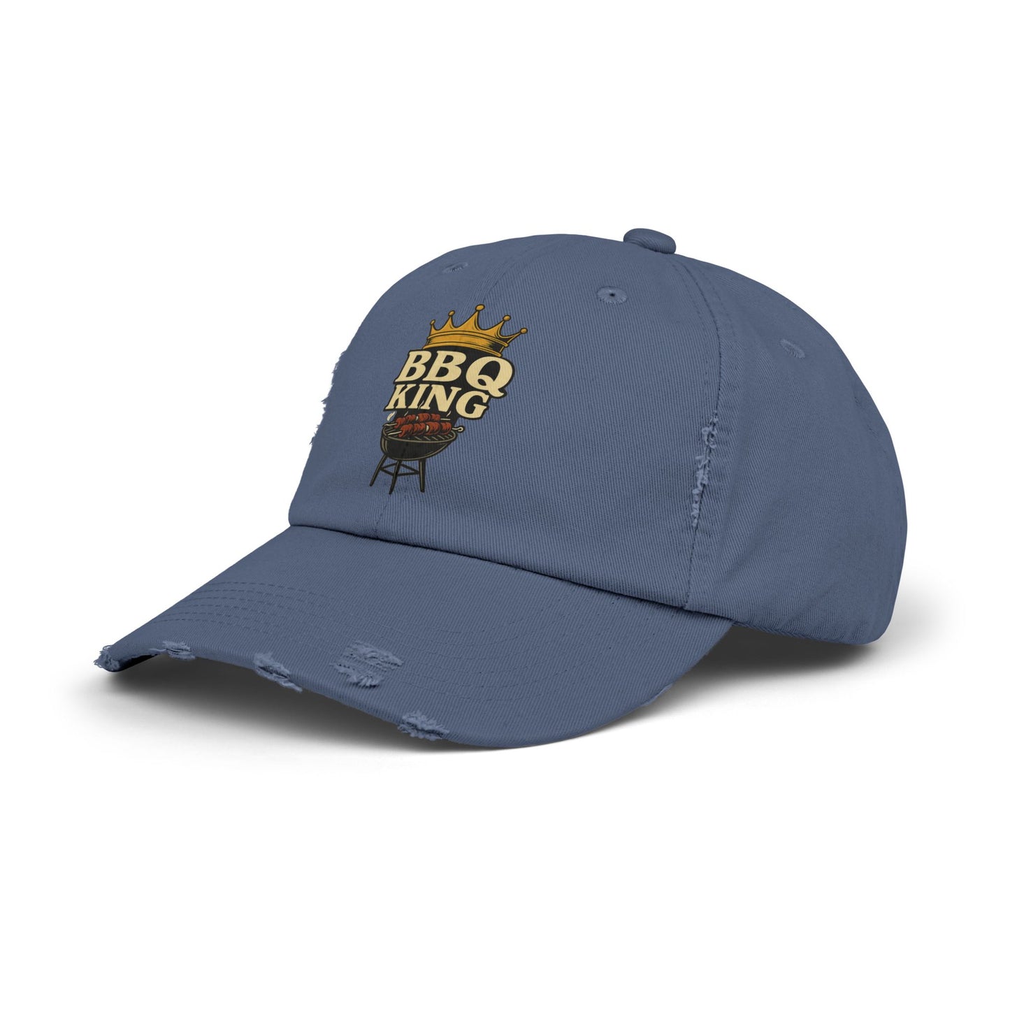 BBQ King Unisex Distressed Cap | Perfect for Grill Masters, Outdoor Gatherings, Summer Parties, Father's Day Gift, Stylish Headwear