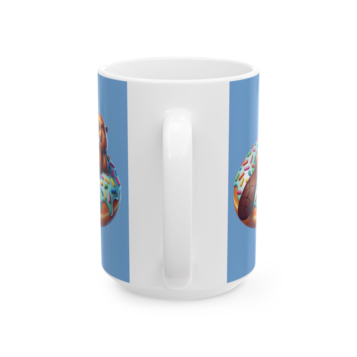Cute Cartoon Bear Donut Ceramic Mug | Fun Gift for Animal Lovers