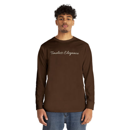 Timeless Elegance Long Sleeve Crewneck Tee | Cozy Casual Wear, Fall Fashion, Gift for Her, Everyday Comfort, Layering Essential