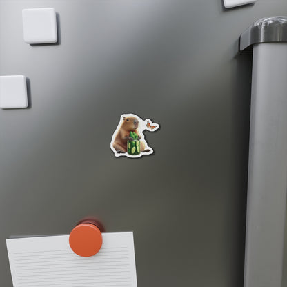 Cute Capybara Die-Cut Magnets - Adorable Refrigerator Decor, Animal Lover Gift, Fun Kitchen Magnet, Whimsical Home Decor, Cucumber [...]