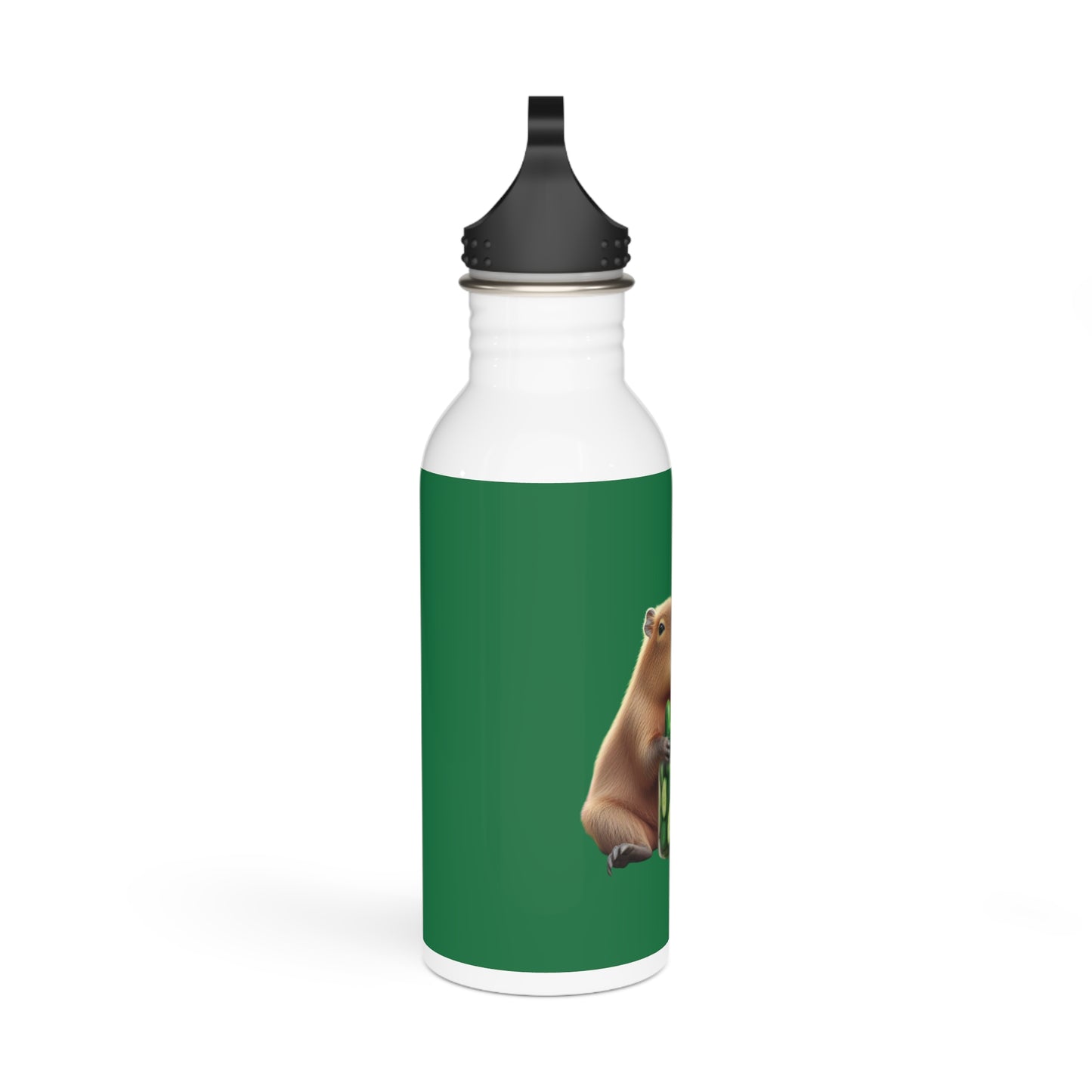 Water Bottle - Capybara Cucumber Design