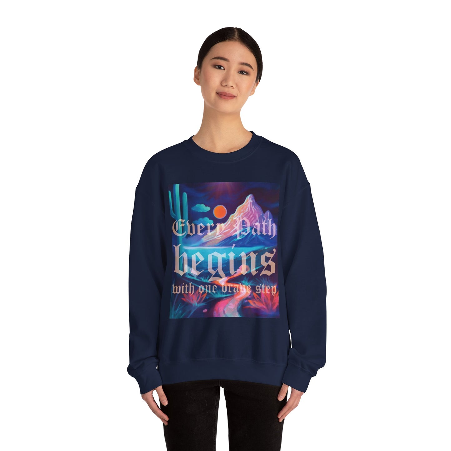 Inspirational Art Sweatshirt, Cozy Crewneck for All Seasons, Motivational Gift, Unique Statement Piece, Ideal for Everyday Wear