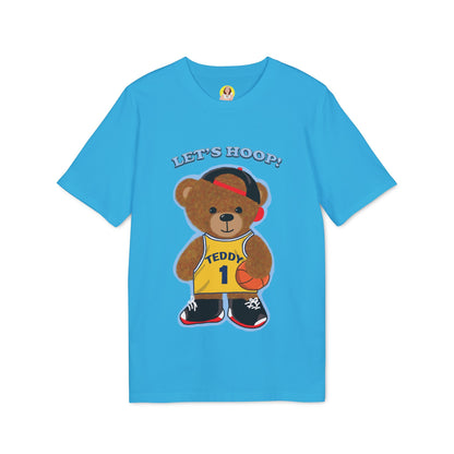 Unisex Basketball Bear Graphic T-shirt, Fun Sports Tee, Perfect for Kids & Teens, Gift for Sports Lovers, Cute Casual Wear