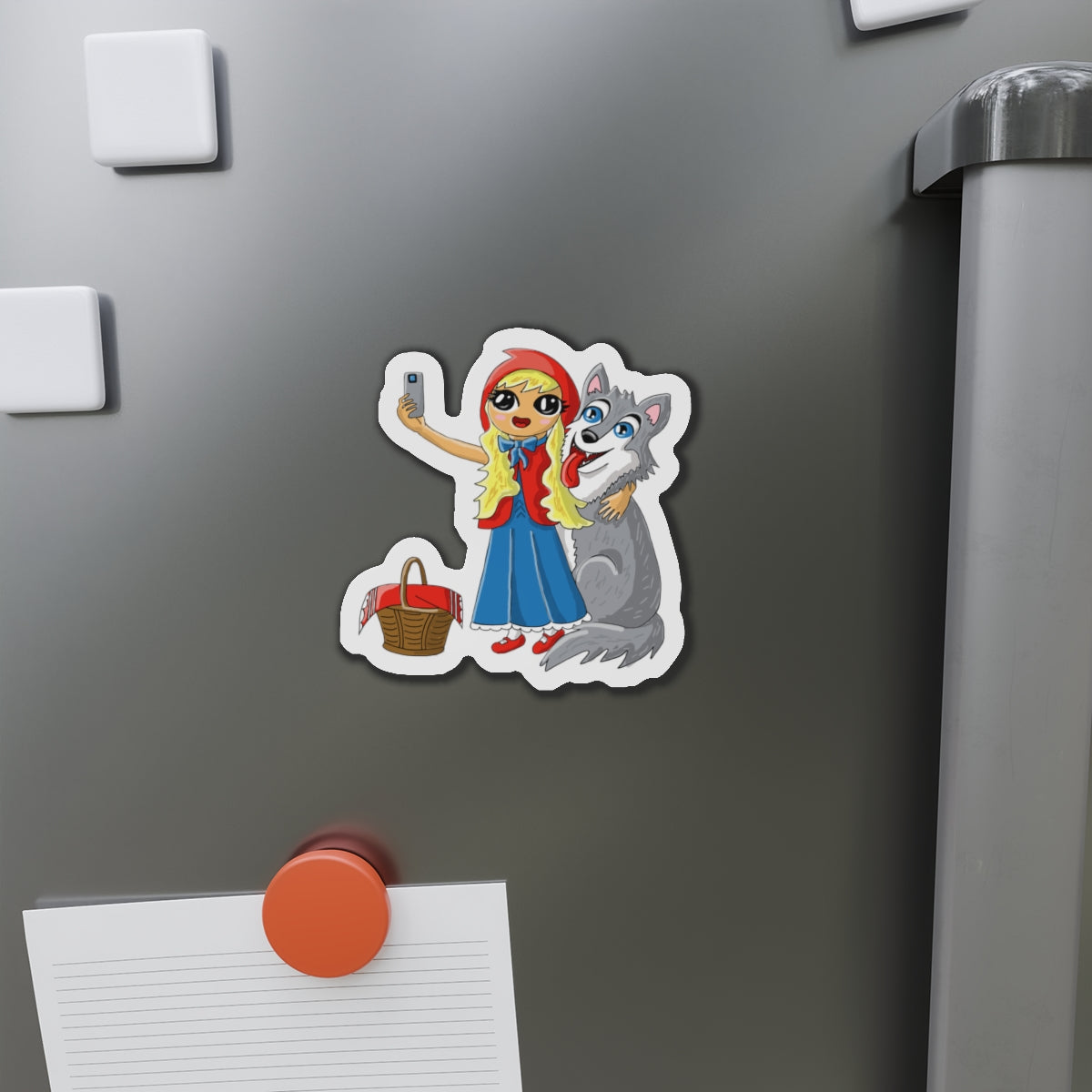 Magnet - Little Red Riding-Hood and Wolf Selfie Die-Cut Magnet