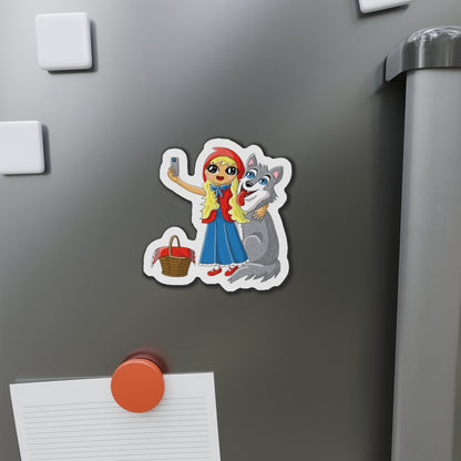 Magnet - Little Red Riding-Hood and Wolf Selfie Die-Cut Magnet
