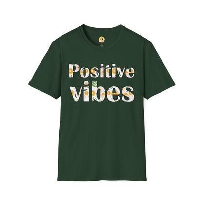 Positive Vibes Unisex T-Shirt, Floral Graphic Tee, Gift for Friends, Summer Outfit, Positive Affirmation Wear