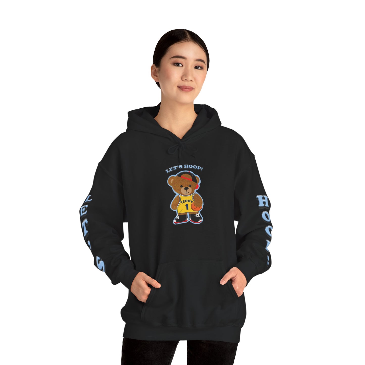 Fun Bear Basketball Hoodie, Cute Animal Apparel, Cozy Sweatshirt Gift, Sportswear for Kids & Adults, Streetwear Style
