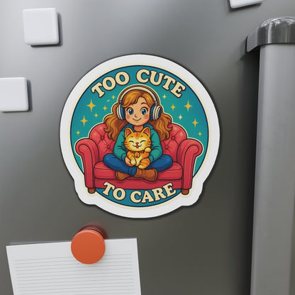 Cute Cat Lover Die-Cut Magnets, Gifts for Cat Owners, Cute Home Decor, Refrigerator Magnet, Cat-Themed Gifts